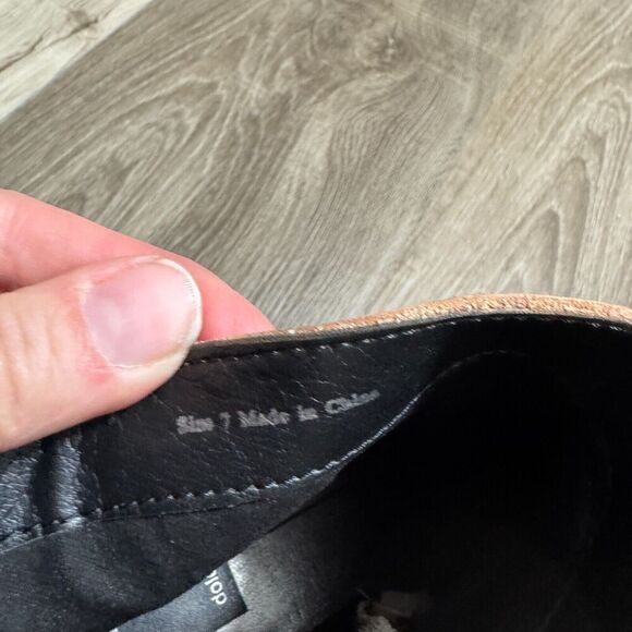 Dolce Vita Ankle Bootie Womens 7 Tan/Brown Cheetah Leopard Print Cow Fur Boots - Picture 9 of 10